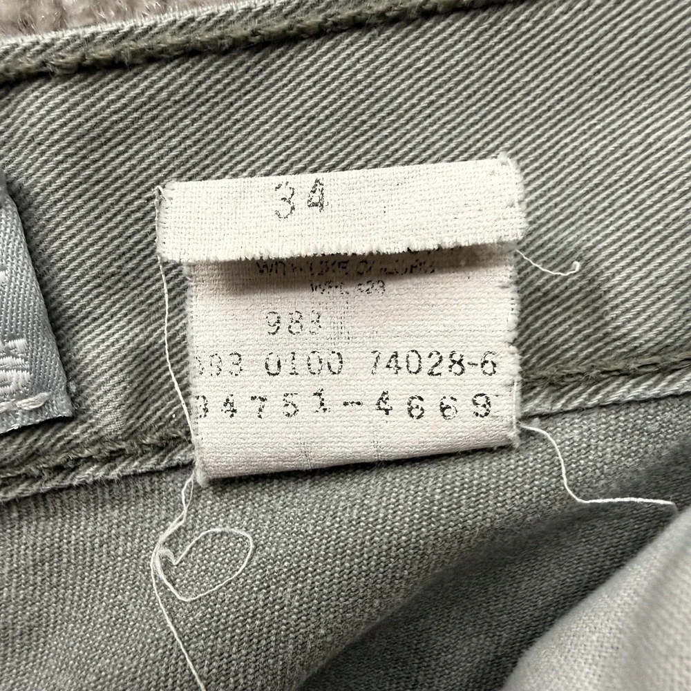 Levis Silvertab Cargo Shorts Mens 34‎ Green Relaxed Fit Utility Pockets Denim